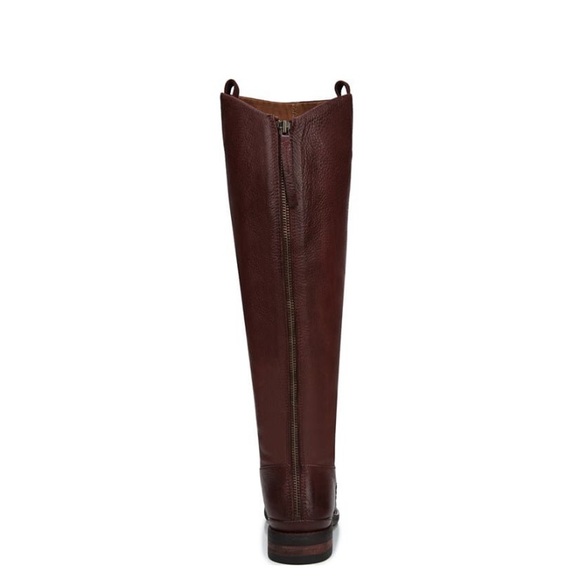 FRANCO SARTO Meyer Leather Tall Roding Boots Size 7.5 W Bordeaux $250 - Picture 3 of 16
